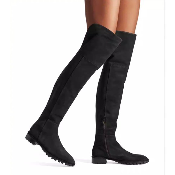 NIB STUART WEITZMAN Amber Over The Knee Nappa Leather Boots Black Sz 8 - Picture 7 of 16